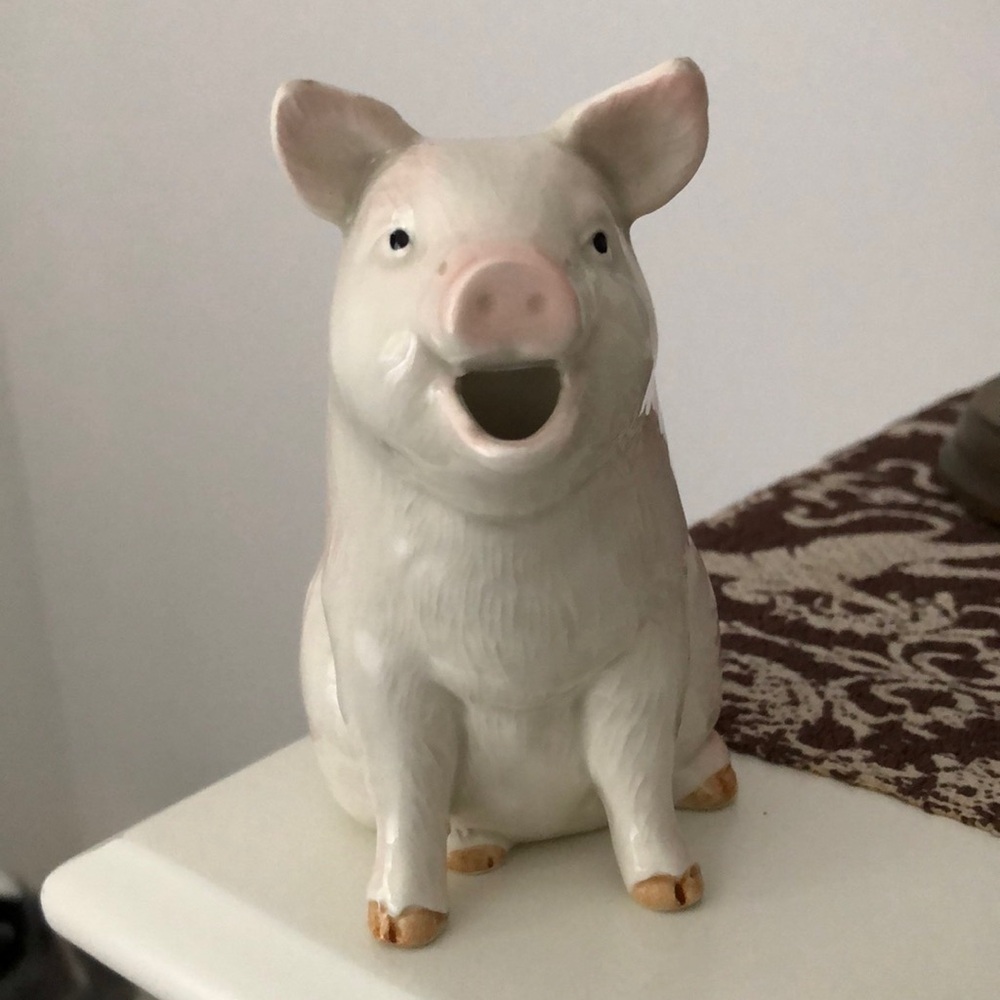 Otagiri Pig Creamer Porcelain Figurine Pot Planter Babe Wilbur